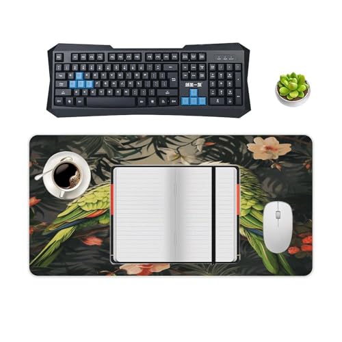 Couple Parrots Olive Desk Mat Non-Slip Large Mouse Pad miniatura 4