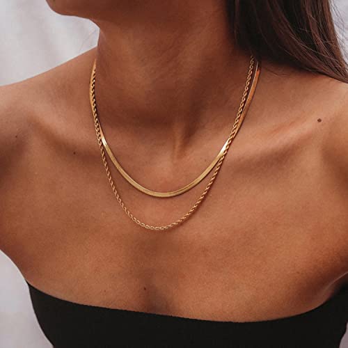 Hey Harper Gold Necklace For Women Trendy Necklace - 14K Golden PVD Coating Waterproof & Sweatproof Non Tarnish Jewelry Chain Necklaces2