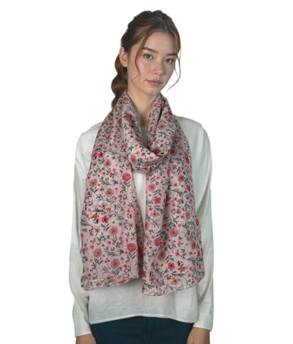 ERAKLE Women's Lightweight Scarf in Silk and Cotton, Soft and Bre...