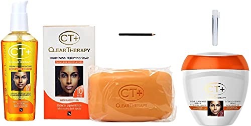 CT+ Clear Therapy Extra Lightening Skin Cream 6.76oz & Soap 6.17oz & Serum 2.37oz & Liner101 LPS40 Pencil & Sample Fragrance