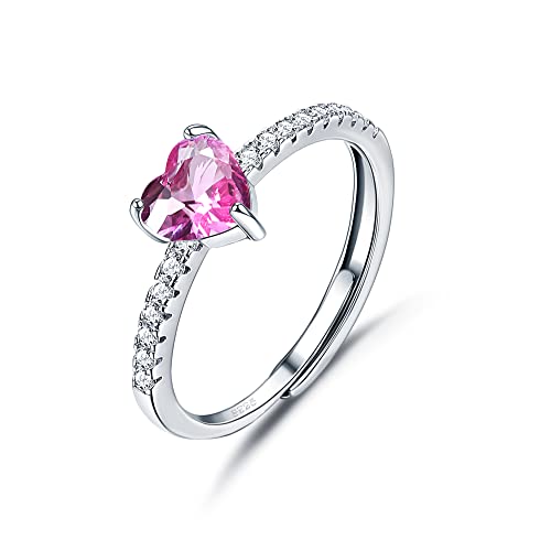 Bague de pouce en argent motif cœur pour le quotidien et les mariages