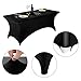 LZY Spandex Fitted Stretch Table Cover for 6 ft or 4ft or 8ft Folding Table, Rectangular Cocktail Tablecloth, Perfect for Party or Banquet (6FT Black)