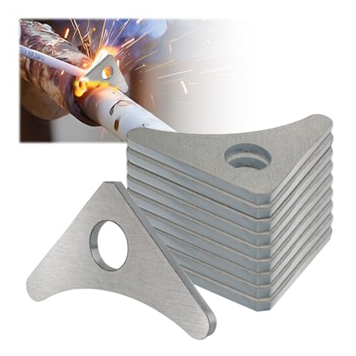10PCS Triangle Weld on Tabs,Anti-rust Steel Gusset for Welding for Reinforced Support,Thickened Weld on Shock Mounts with 0.5" Hole Car Accessories for Most Vehicles