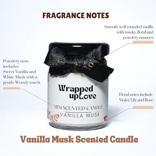 Image of Soy Wax mini Scented Candles Pack of 2 (Roasted Coffee and Vanilla Musk, Luxury Scented Candle, Hand Poured, Long Burn Time, Black soot Free)