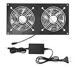 Fourdot Cabinet Gaming PC Cooling Fan System 12 Inches Dual 120Mm 5Inch Fan With Adapter For Hometheater