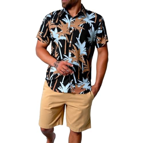 T-shirt homme ample et survêtement de sport respirant imprimé pour tenue été confortable