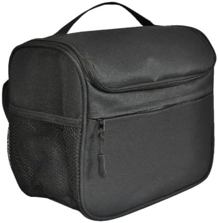 Mobility Scooter Tiller Storage Bag, Waterproof, Multiple Compartments, Black (Black)