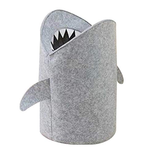Panier stockage pour jouets en feutre gris pour ranger la chambre