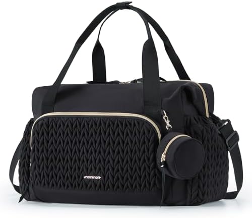 mommore Diaper Bag Tote, Large Capacity Travel Diaper bags, Hospital Bag for Labor Delivery, Baby Bag with Pacifier Case