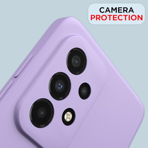 Image of Outlouders Back Cover for Samsung Galaxy A53 5G | Camera Protection | Durable Soft Matte Silicone Bumper Case (Purple)