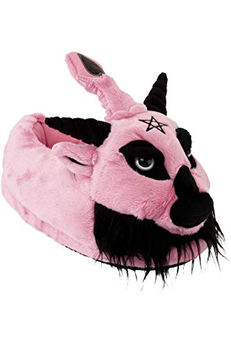 Killstar Dark Lord Satanic Baphomet Goat Goth Punk Bubblegum Slippers KSRA003778