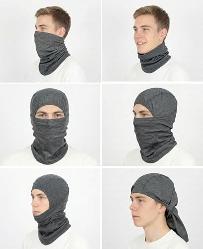 Image of BOCOMAL FR Face Mask Flame Resistant Balaclava 5.5oz Lightweight Arc Rated Helmet Liner Covering Hood for Welding