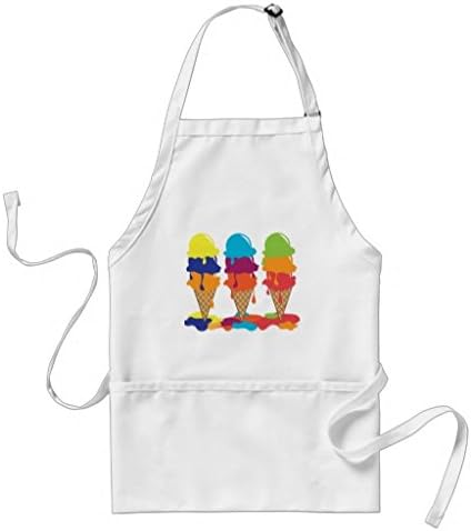 Coolflye Ice Cream Apron Kitchen Apron, One Size Fits Most