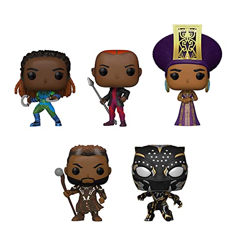 Funko Pop! Black Panther Wakanda Forever - Juego de 5 - M'Baku, Queen Ramonda, Okoye, Nakia y Black...