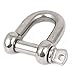 Aexit 14mm Dia Chain & Rope Fittings Stainless Steel Wire Rope Fastener Bow D Wire Rope Clips Shaped Shackle