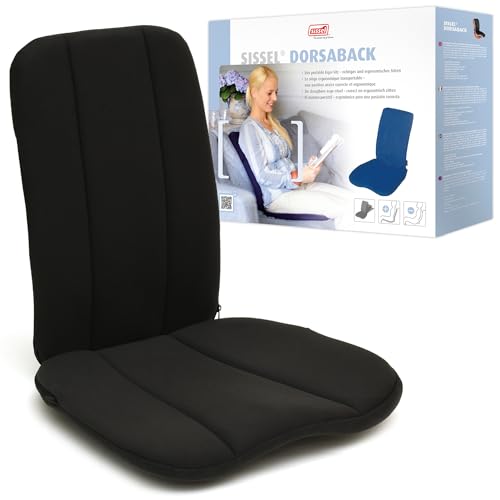SISSEL DorsaBack Rückenkissen | Ergonomische Rückenstütze für gesundes Sitzen | Lendenkissen & Lendenwirbelkissen für Büro & Zuhause | Sitzkissen Auto mit Verstellbarer Neigung & hohem Komfort