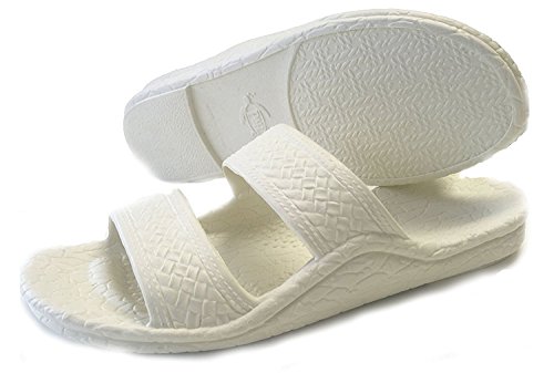 Pali Hawaii Unisex Adult Color Jandal Sandal (White, 11)