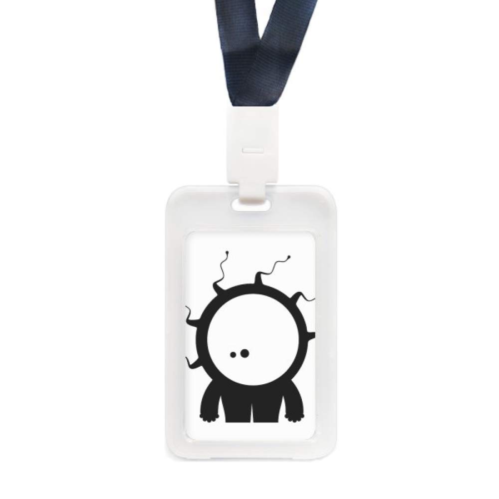 Étui carte d'identité transparent Universe avec motif monstre cyclope extraterrestre