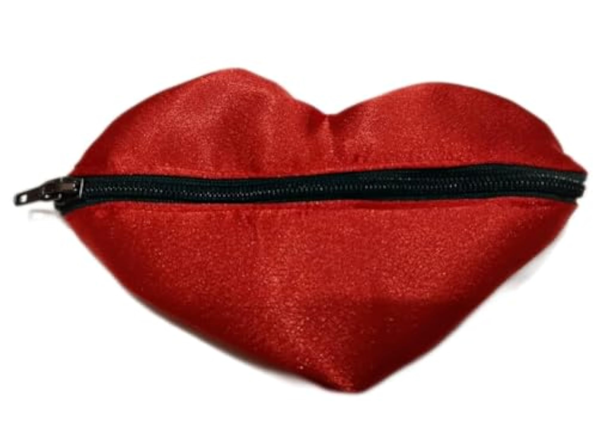 Valentine's Special Heart Shaped Red Satin Pouch, Lipstick Bag
