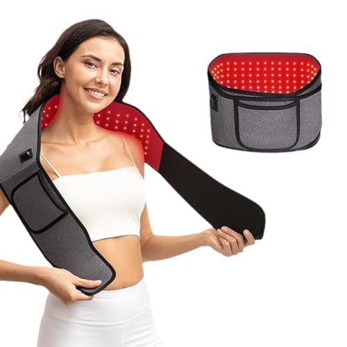 Lampe Luminothérapie pour La Taille - Lampe de Luminothérapie Red Light Therapy LED Rouge 660nm & 850nm, Ceinture de Thérapie Infrarouge pour Le Dos, Les épaules et Les Articulations