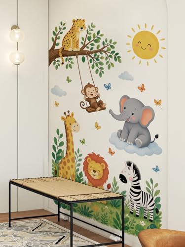 Vinilo Decorativo de Animales de Jungla Cartoon 2 Piezas miniatura 4