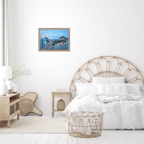 Image of JCJMY 10x14 inch Picture Frame, Horizontal and Vertical Formats for Wall Hanging, 10 x 14 Wall Gallery Poster Photo Frame with Shatter Resistant Plexiglass, Rustic Brown