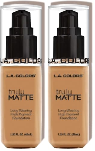 Image of L.A. COLORS Truly Matte Foundation, Warm Honey, 1.35 Fl. Oz. (Pack of 2)
