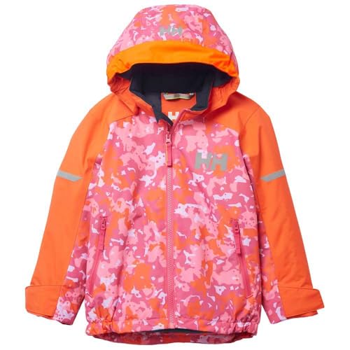 Helly-Hansen K Legend 2.0 Insulated Jacket - Kids Unisex Waterproof Winter Coat, Warm & Breathable, Outdoor Snow Gear, 181 Dragon Fruit Splash Camo Aop - 53