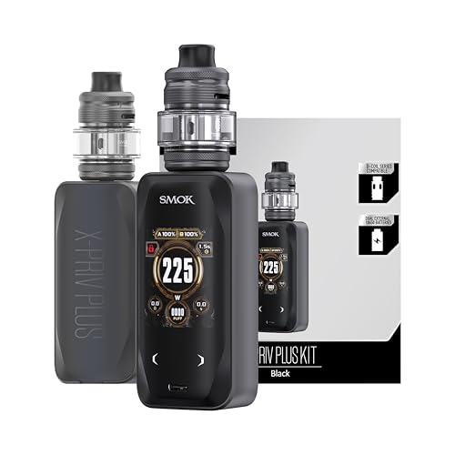 SMOK X-Priv Plus Kit 225W Double 18650 Non Inclus TF-D Subtank 5.5 ml Écran 2.01 Pouces Top Fill...