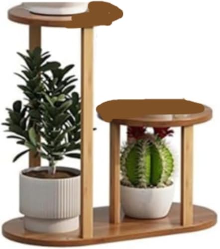 Nozuma 屋内フラワースタンド 竹製植木鉢スタンド 段付き スタイリッシュ 盆栽・花用 組み立て簡単 玄関・リビングルーム・バルコニー兼用