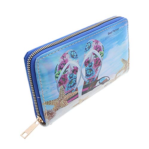 Li'Shay Glossy Zip Around Printed Wallet for Women