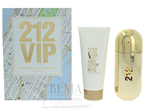 Carolina Herrera 212 VIP Women Giftset Edp Spray and Body Lotion, 180 ml
