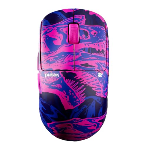 Image of Pulsar Gaming Gears X2 Crazylight Wireless Gaming Mouse, Ultra Lightweight 1.27 oz (36g), Optical Switch, 32000 DPI, 750 IPS, XS-1 Sensor, 8k Compatible (Mini, Purple, Paper Rex Edition)