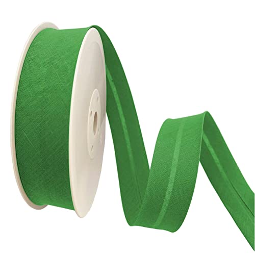 TEXTEX = 20mm Wide Bias Binding Tape. 50% Cotton and 50% Polyester. 10m Piece - (Moss Green)