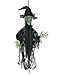 Produktbild Widmann 01391 - Zitternde und sprechende Hexe, mit leuchtenden Augen und beweglichen Armen, Dekoration zum Aufhängen, Horror, Halloween, Mottoparty