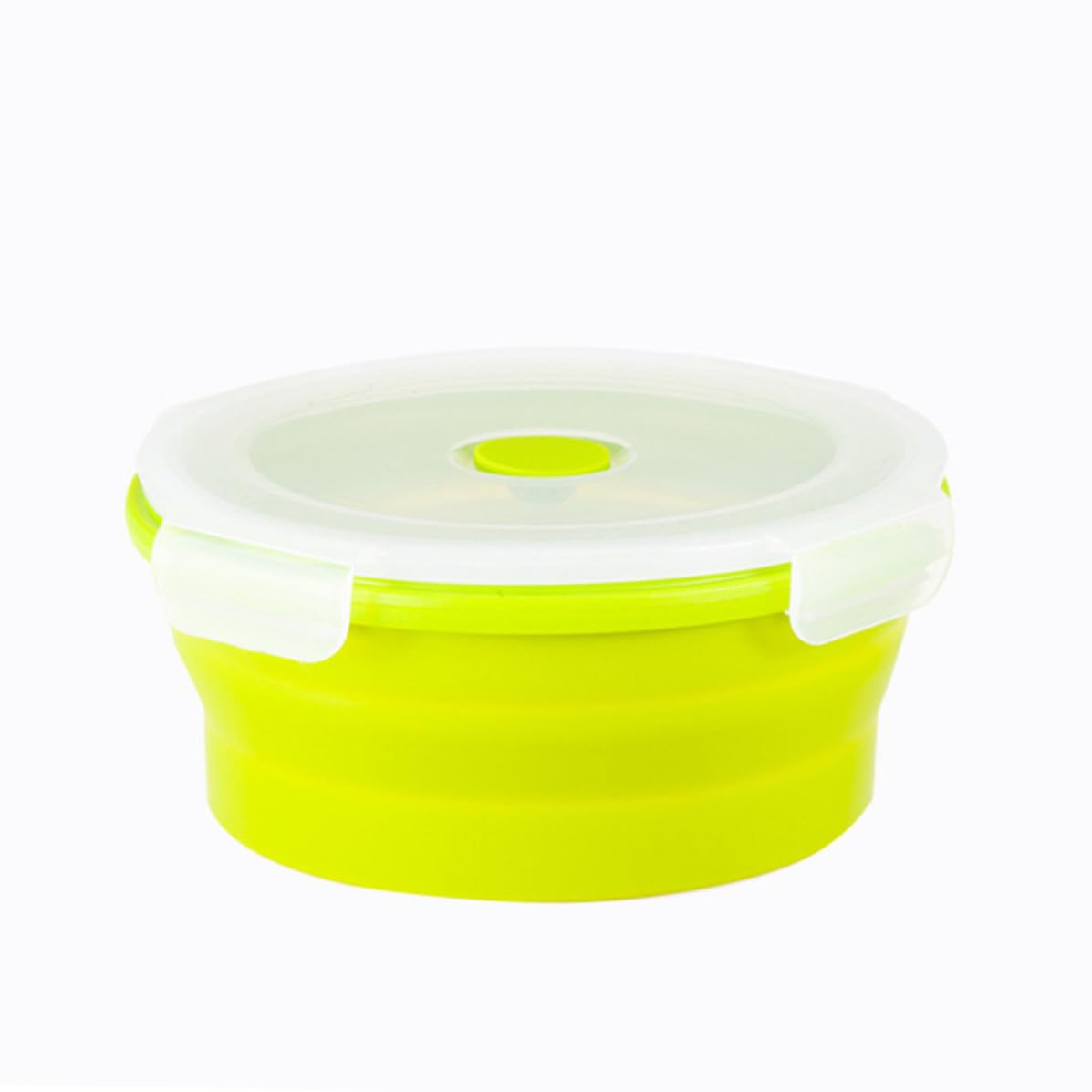 POPETPOP Contenitore Pranzo 4 Pezzi Rotondo in Silicone Pieghevole