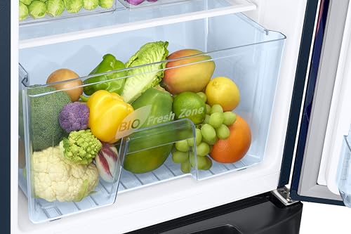 Image of Samsung 183 L, 5 Star, Digital Inverter, Direct-Cool Single Door Refrigerator (RR20F2825BB /NL, Begonia Blue, Base Stand Drawer)