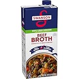 Swanson 100% Natural Lower Sodium Beef Broth, 32 oz Carton