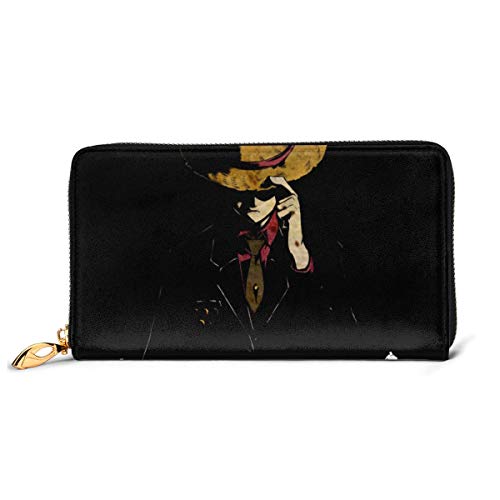 Preisvergleich Produktbild Einteilige Geldbörse aus echtem Leder mit Reißverschluss, lange Clutch, Münzfach, Kartenpaket für Damen und Herren