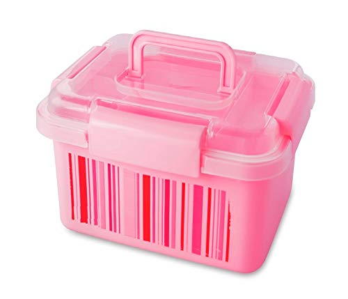 Image of aaKaR Big Storage Rectangular Multi Purpose Medical First Aid Box with Handle (Pink, plastic, 25x20x18 Cm)
