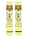 Hyp Garfield Comics Men's Novelty Garfield The Cat and Odie the Dog Character Rib Knit Crew Socks Shoe Size 6-12