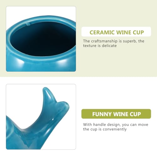 Taza de cerámica con diseño de ballena 450 ml miniatura 3