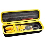Case Compatible with Fluke T5-1000/ T5-600/ T6-1000/ T6-600/ T+PRO Electrical Voltage, Continuity and Current Tester Multimeter Kit Storage Organizer Holder (Box Only) - Yellow