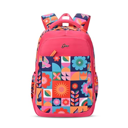 Image of Gear Florentine 17 inch /20L Medium Water Resistant School Bag /Casual Backpack /Daypack /Laptop Bag for Boys /Girls (Pink - Blue)