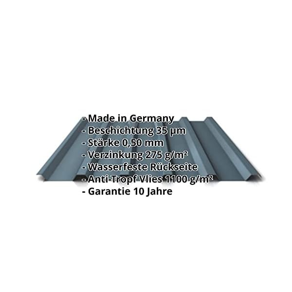 Trapezblech | Profilblech | Dachblech | Profil PS35/1035TRA | Material Stahl | Stärke 0,50 mm | Beschichtung 35 µm… – Bild 3