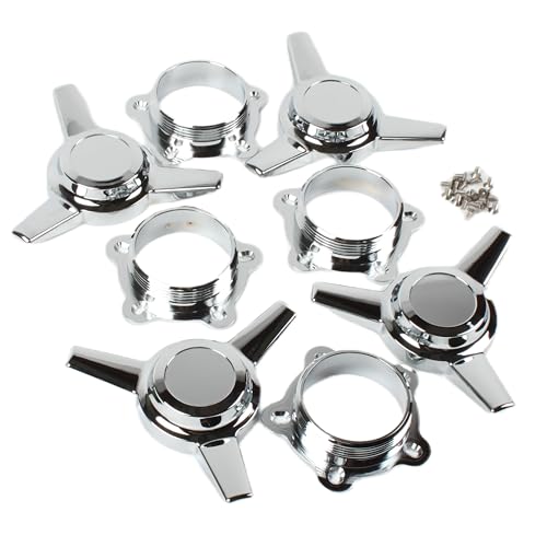 1 Set of 4 - Zinc Alloy Chrome Hubcaps for