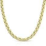 Citerna 9ct Yellow Gold Chain Necklace – Belcher Gold Necklace with 18" Length, Lobster Clasp, Timeless Italian Craftsmanship - Gift Boxed with Certificate of Authenticity