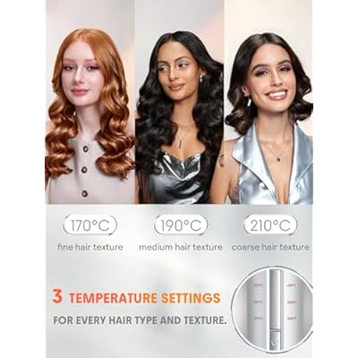 SHEGLAM Automatic Curling Iron 1 inch with 3 Temperatures Fast Heating, 2-Way Rotation, Automatic Shut-Off, Anti-Scald, Anti-Tangle Rotating for Hair Styling