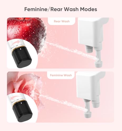 Image of Ultra-Slim Bidet Attachment, Posterior&Feminine Wash-(Retractable Dual Nozzles), Non-Electric Bidet Attachment for Toilet Seat, Adjustable Fresh Cold Water Pressure, Stainless Steel Inlet (BlackGold)