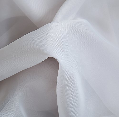 Hlc.me Silver Grey Sheer Voile Window Treatment Rod Pocket Curtain Panels For Kitchen, Bedroom And Living Room (54 X 95 Inches Long, Set Of 2) #TOP3